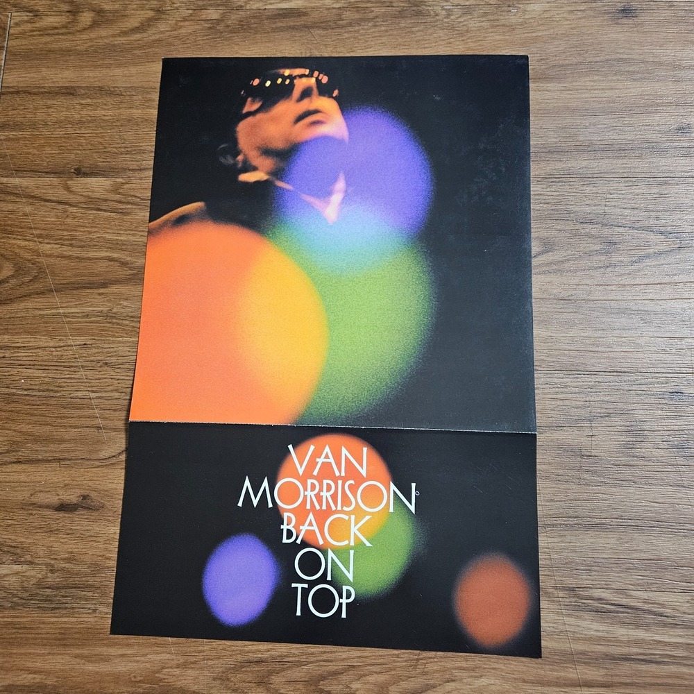 Van Morrison Back On Top 12x24 Original‎ 1999 Double Sided Album Promo Poster